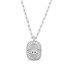 Colar medalha hamsa cravejado joia de prata luxo exclusivo moverich