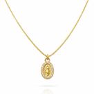 Colar Medalha Nossa Senhora das Graças Cravejado Zircônia Banhado a Ouro 18k Colar Medalha Nossa Senhora das Graças Cravejado Zircônia Banhado a Ouro 18k