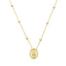 Colar medalha nossa senhora das graças folheado a ouro 18k