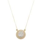 Colar medalha são bento zircônias folheado a ouro 18k