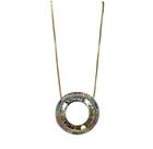 Colar medalha vazada sonhe,acredite,realize cravejado com zircônias coloridas,banhado a ouro Colar medalha vazada sonhe,acredite,realize cravejado com zircônias coloridas,banhado a ouro
