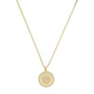 Colar medalha vintage coração piuka folheado a ouro 18k