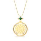 Colar Medalha Zodiac Capricórnio em Prata 925 banhada a Ouro Amarelo 18k Colar Medalha Zodiac Capricórnio em Prata 925 banhada a Ouro Amarelo 18k