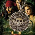 Colar Medalhão Asteca Unissex Piratas Do Caribe Johnny Depp