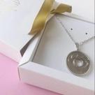 Colar Medalhão Olho Grego Folheado A Ródio Colar Medalhão Olho Grego Folheado A Ródio