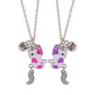 Colar Melhores Amigas Gatinho Bff Magnético Kit Best Friends Amizade 2 peças