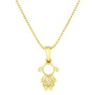 Colar Menina Banhado A Ouro 18k Moderno