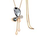 Colar Merdia Long Chain Butterfly Pingente para mulheres Colar Merdia Long Chain Butterfly Pingente para mulheres