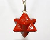 Colar Merkaba Jaspe Vermelho Natural Montagem Pino Prata 950 Colar Merkaba Jaspe Vermelho Natural Montagem Pino Prata 950