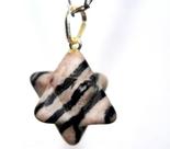 Colar Merkabar Pedra Jaspe Net Montagem Pino Prata 950 Colar Merkabar Pedra Jaspe Net Montagem Pino Prata 950