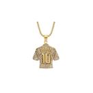Colar Messi Pingente Camisa 10 Aço Inoxidável Estilo Luxo