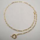 Colar Micro Elo com Fecho Boia Banhado em Ouro 18K