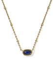 Colar Mini Elisa Kendra Scott com Lápis-Lazúli Azul Banhado a Ouro