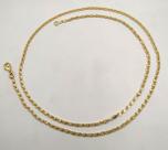 Colar Mini Elos Chapados com Detalhe Aberto Banhado em Ouro 18K