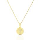 Colar Mini Medalha e Crucifixo Cristal Banhado a Ouro