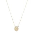 Colar mini medalha nossa senhora das graças zircônias folheada a ouro 18k