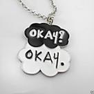 Colar Minimalista A Culpa é das Estrelas Okay Okay Pingente Nuvem Duplo Filme Romance Geek Prata