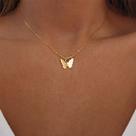 Colar Minimalista Dourado Feminino Gargantilha Borboleta Per Colar Minimalista Dourado Feminino Gargantilha Borboleta Per