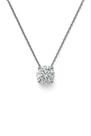 Colar Moissanite 11 mm Prata 925 com Banho de Rhodiun