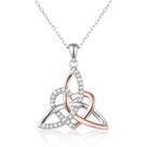 Colar MONBO Celtic Trinity Knot 925S em prata para mulher