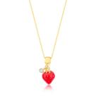 Colar Morango do amor Revestido em Ouro Colar Morango do amor Revestido em Ouro