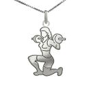 Colar Musculação Coleção Esportes em Prata 925 Colar Musculação Coleção Esportes em Prata 925