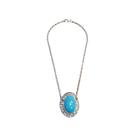 Colar Nemphis - Pedra Turquesa Oval M