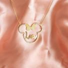 Colar Nome Personalizada Lara design minnie em zircônia Semijoias - Pronta Entrega