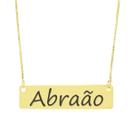 Colar Nome Personalizado Chapinha Gravação Abraão Banhado Ouro 18K - 999004147