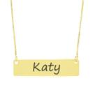 Colar Nome Personalizado Chapinha Gravação Katy Banhado Ouro 18K - 999004396