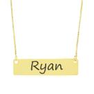 Colar Nome Personalizado Chapinha Gravação Ryan Banhado Ouro 18K - 999004121