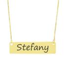 Colar Nome Personalizado Chapinha Gravação Stefany Banhado Ouro 18K - 999004466 Colar Nome Personalizado Chapinha Gravação Stefany Banhado Ouro 18K - 999004466