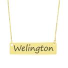 Colar Nome Personalizado Chapinha Gravação Welington Banhado Ouro 18K - 999004223 Colar Nome Personalizado Chapinha Gravação Welington Banhado Ouro 18K - 999004223