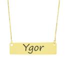 Colar Nome Personalizado Chapinha Gravação Ygor Banhado Ouro 18K - 999004141