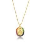 Colar Nossa Senhora Aparecida Banhado a Ouro 18k