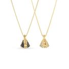 Colar Nossa Senhora Aparecida Dupla Face Pequena Banhado Ouro 18k Presente Aniversario Mae Mulher Namorada