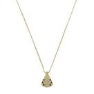 Colar nossa senhora aparecida mini zircônias safira folheado a ouro 18k