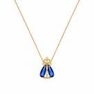 Colar Nossa Senhora com Gota Zircônia Azul Safira Banhado em Ouro 18K Colar Nossa Senhora com Gota Zircônia Azul Safira Banhado em Ouro 18K