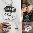 Colar Okay Okay A Culpa é das Estrelas Pingente Nuvem Duplo Filme Romance Geek Presente Teen