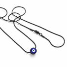 Colar Olho Grego Black Corrente Aço Inox 316L