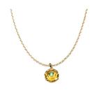 Colar olho grego redondo amarelo banhado a ouro Colar olho grego redondo amarelo banhado a ouro