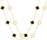 Colar ONERVA, trevo de quatro folhas banhado a ouro 18K para mulheres