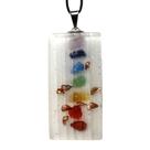 Colar Orgonite 7 Chakras Com Pedras Naturais Retangular
