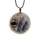 Colar Orgonite Arcanjo Miguel Cianita Azul