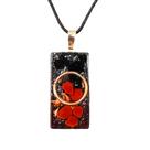 Colar Orgonite Jaspe Vermelho e Ônix - Decisão e Foco