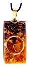 Colar Orgonite Saint Germain Ametista Com Ouro Raio Violeta