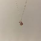 Colar Osso De Cachorro + Coração Rosa - 100% Prata925