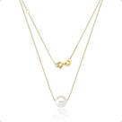 Colar Ouro 18k com Pérola de 8mm 45cm