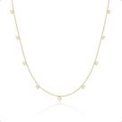Colar Ouro 18k Com Zircônias Brancas 3mm 45cm