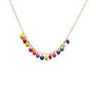 Colar ouro 18k coração howlita natural